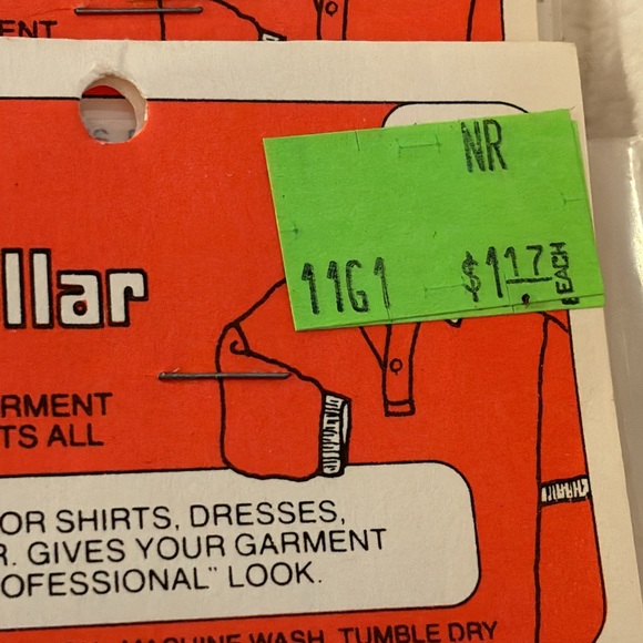 Vintage New old stock 6 Knit Collars 5 white 1 navy factory sealed - Picture 5 of 9